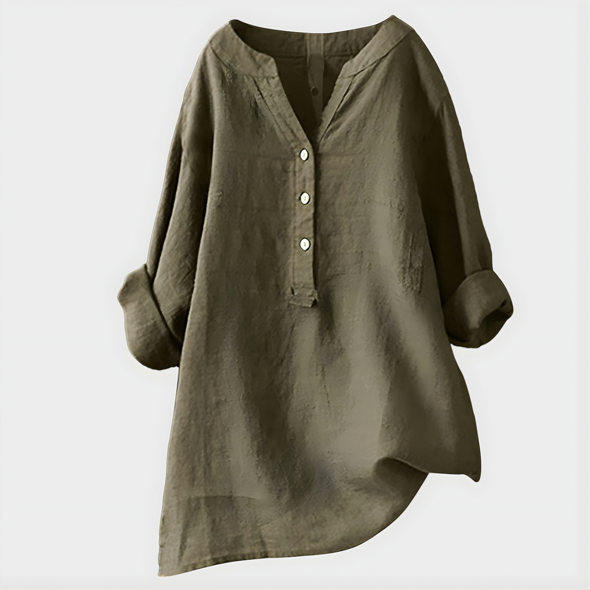 Kate Elegant Premium Material Blend V-Neck Blouse
